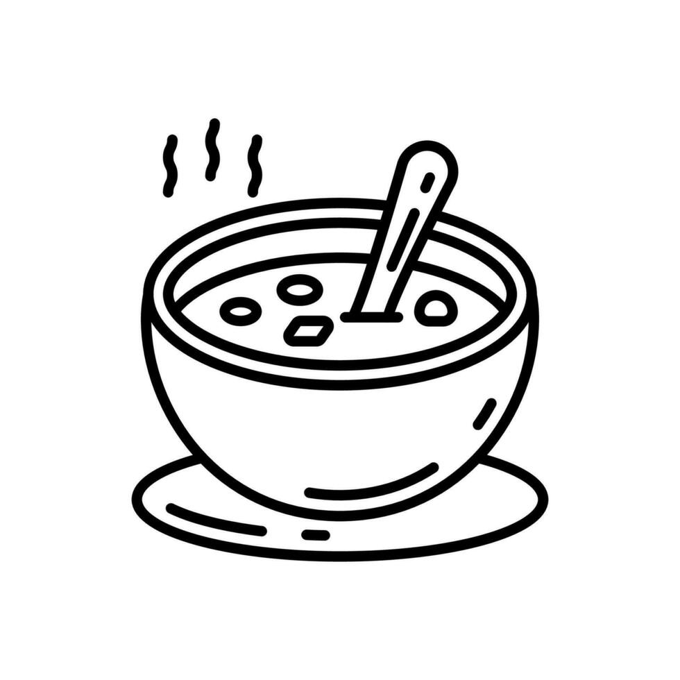 Soup icon in vector. Illustration vector
