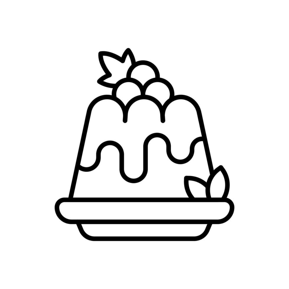 Pudding icon in vector. Illustration vector