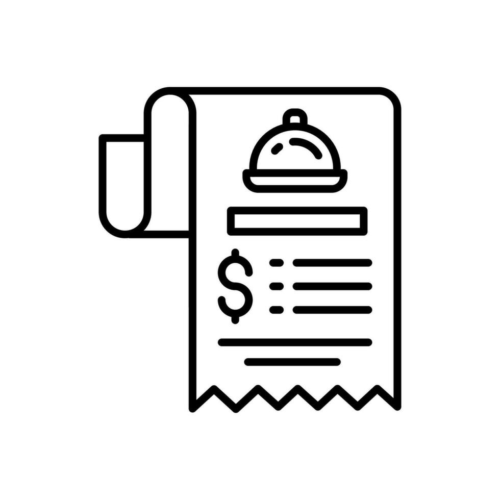 Receipt icon in vector. Illustration vector