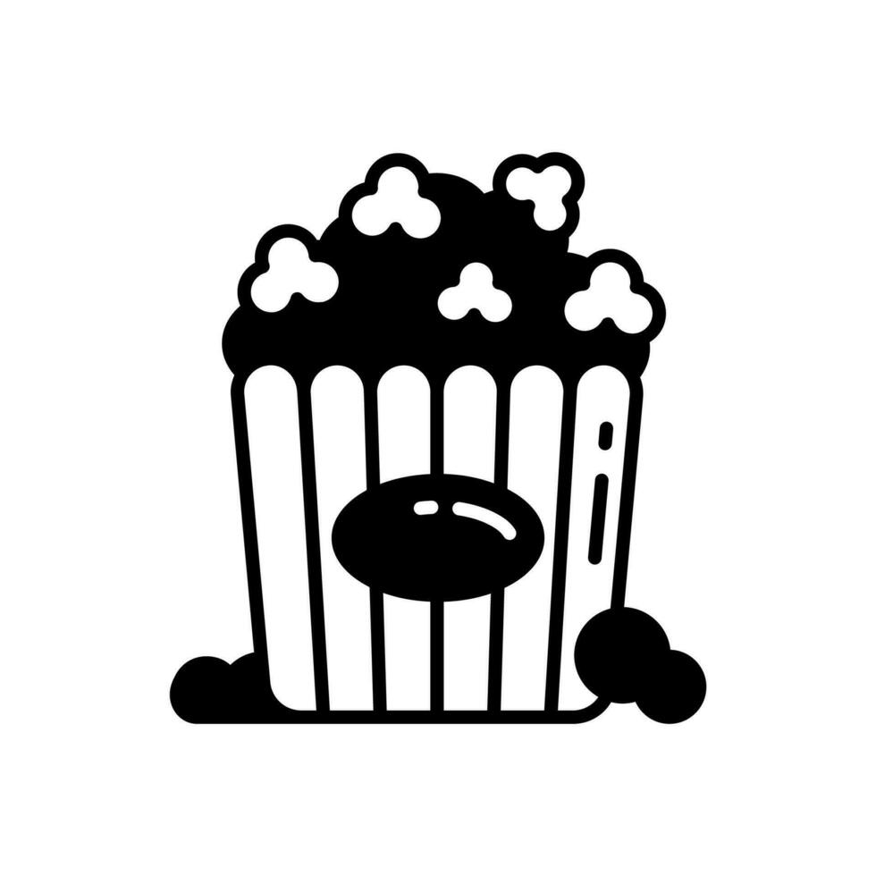 Popcorn icon in vector. Illustration vector
