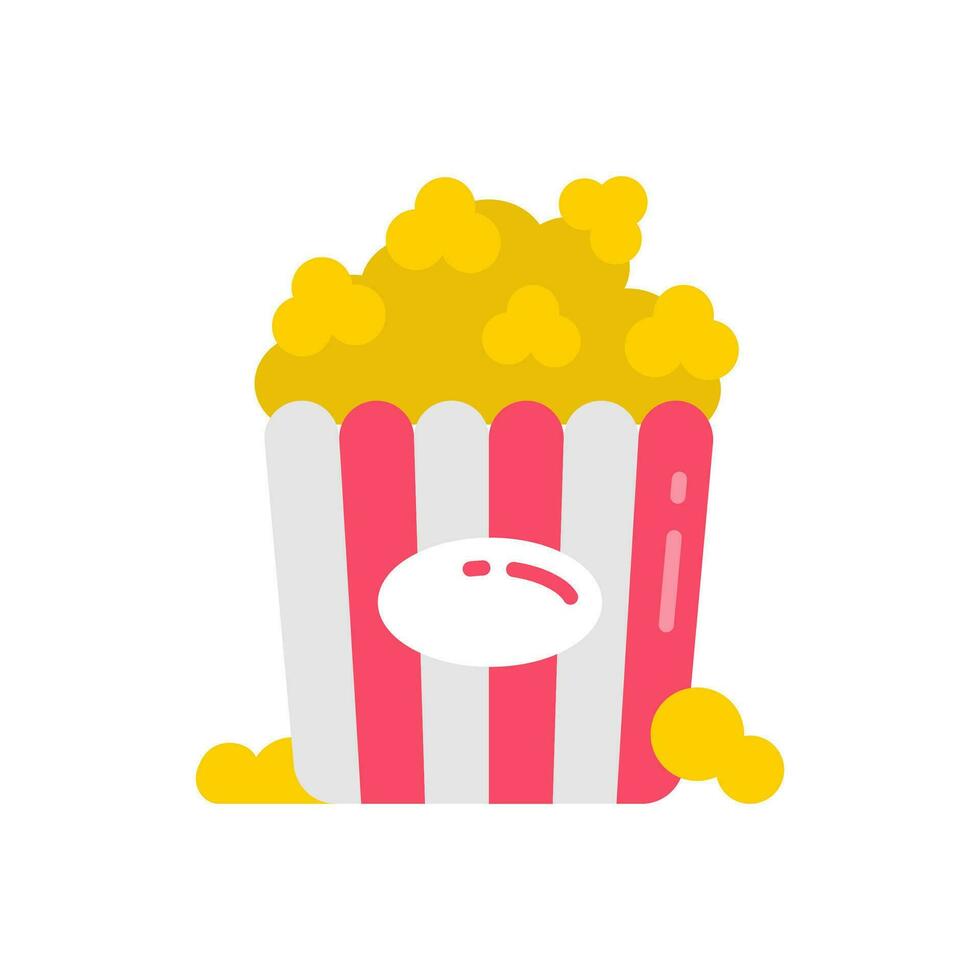 Popcorn icon in vector. Illustration vector