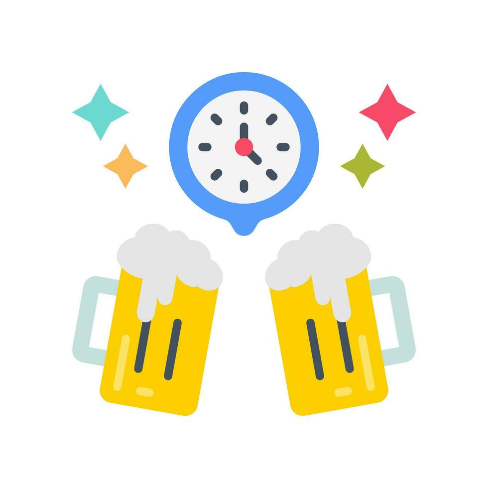 Happy Hour icon in vector. Illustration vector