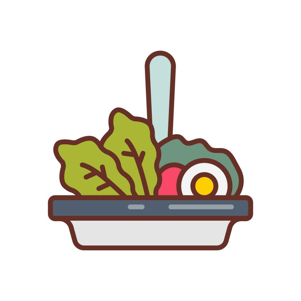 Salad icon in vector. Illustration vector