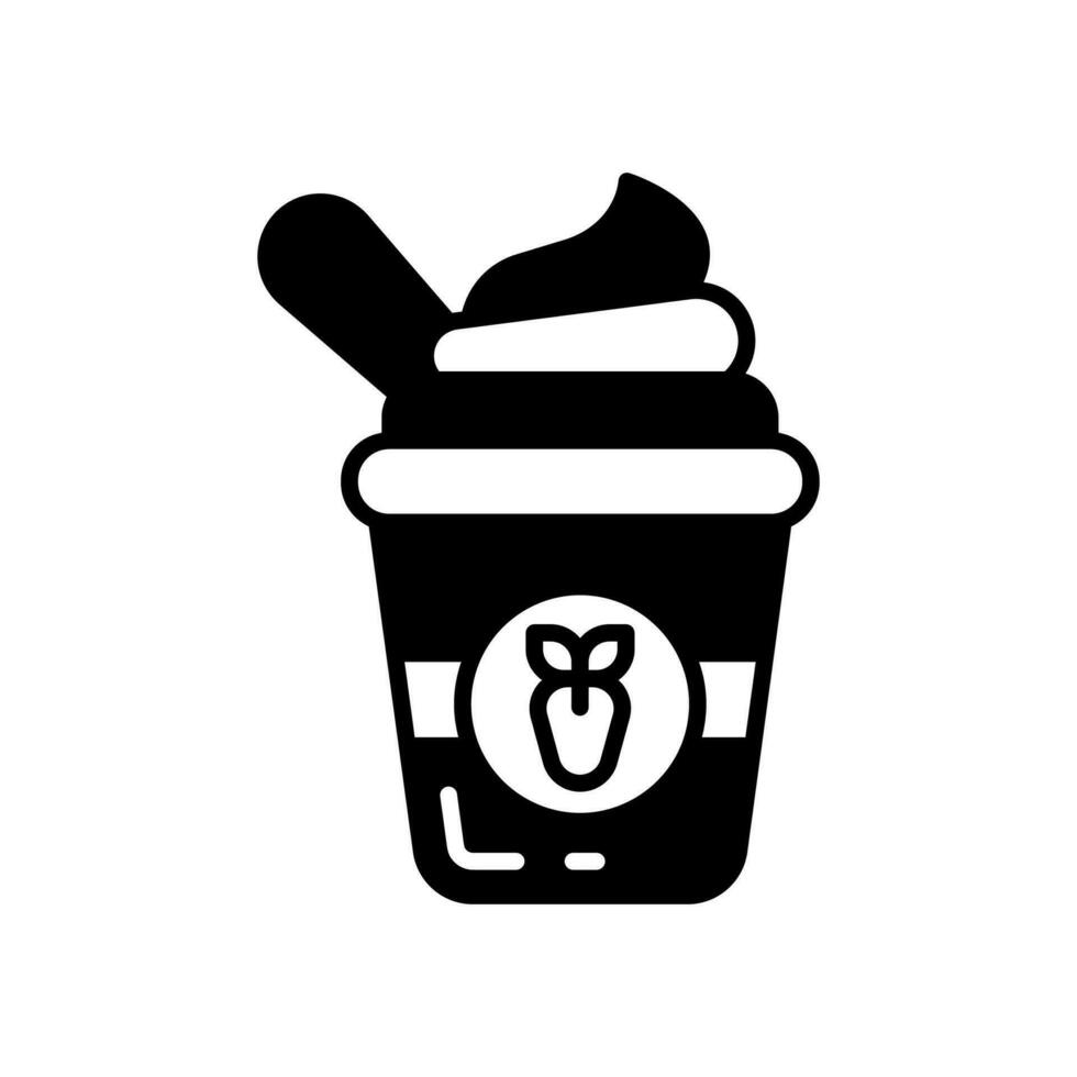 Yogurt icon in vector. Illustration vector