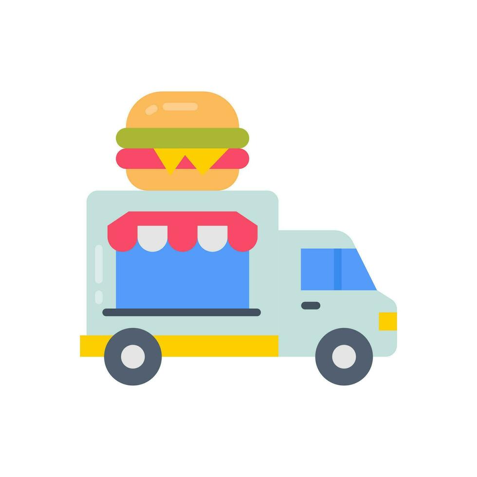 comida camión icono en vector. ilustración vector