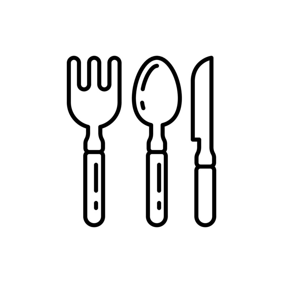Cutlery icon in vector. Illustration vector