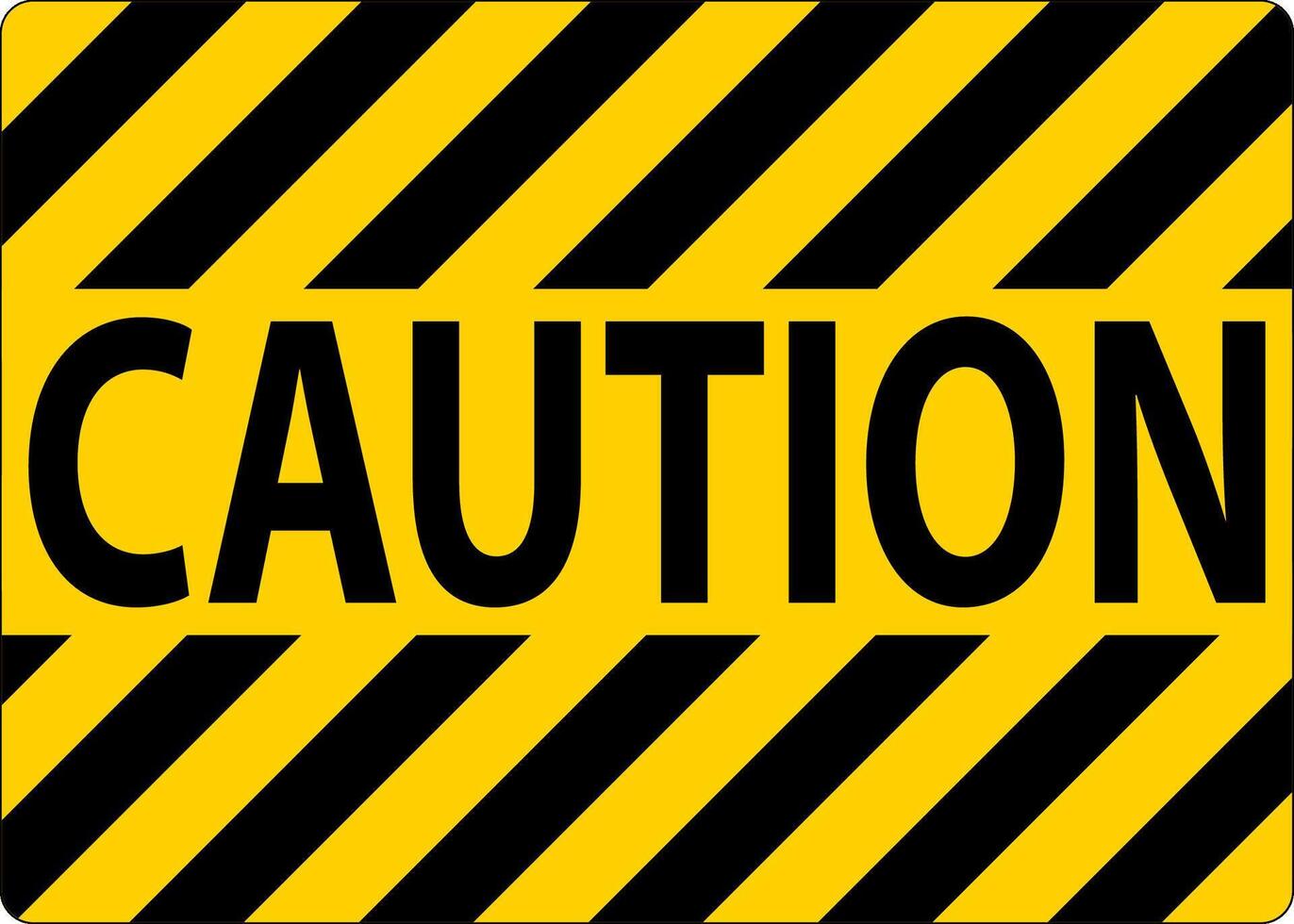 Caution Sign On White Background vector