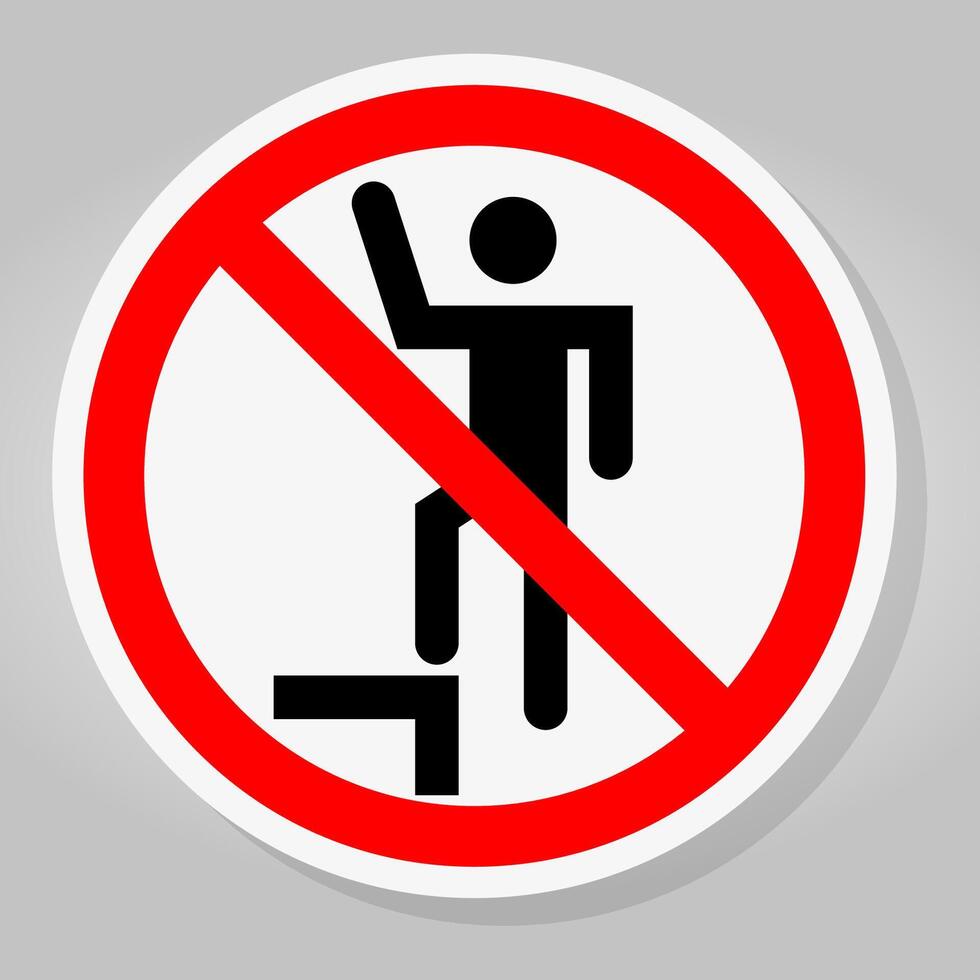 Danger Sign Do Not Stand Here On White Background vector