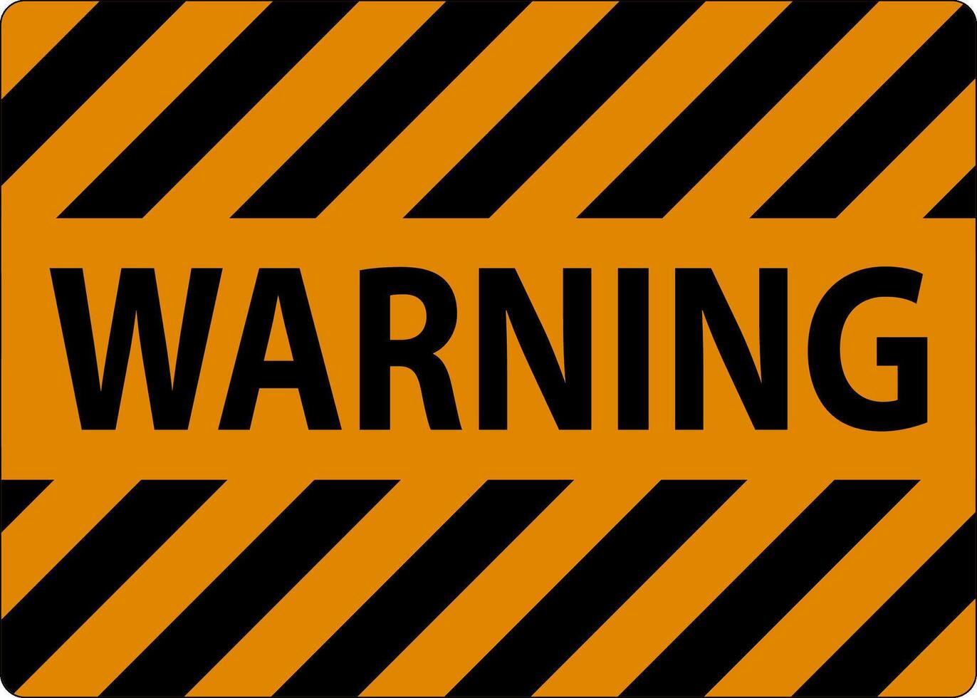 Warning Sign On White Background vector