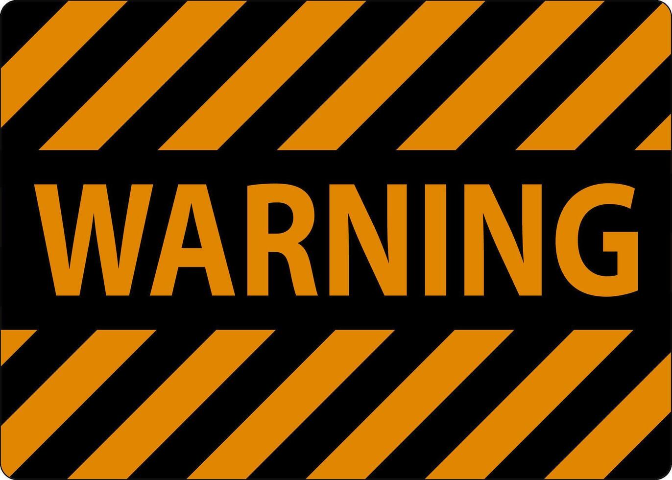 Warning Sign On White Background vector