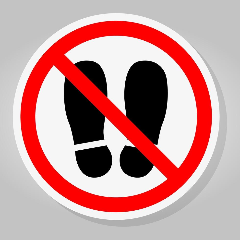 Danger Sign Do Not Stand Here On White Background vector