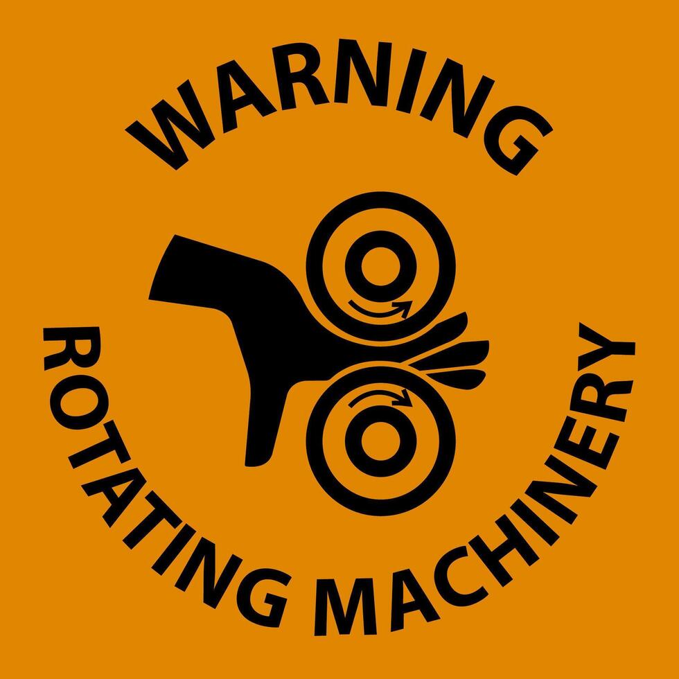 Warning Sign Rotating Machinery Keep Hands Away vector