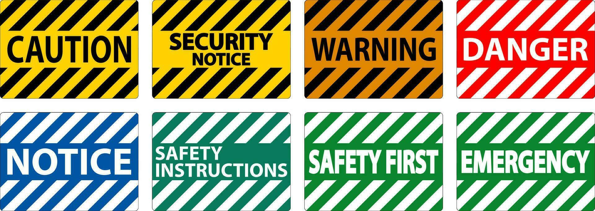 Caution, Notice, Security notice, Emergency, Safety first, Safety instructions, Danger, Warning sign vector
