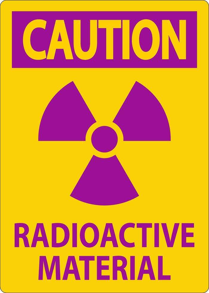 Caution Sign Radioactive Materials vector