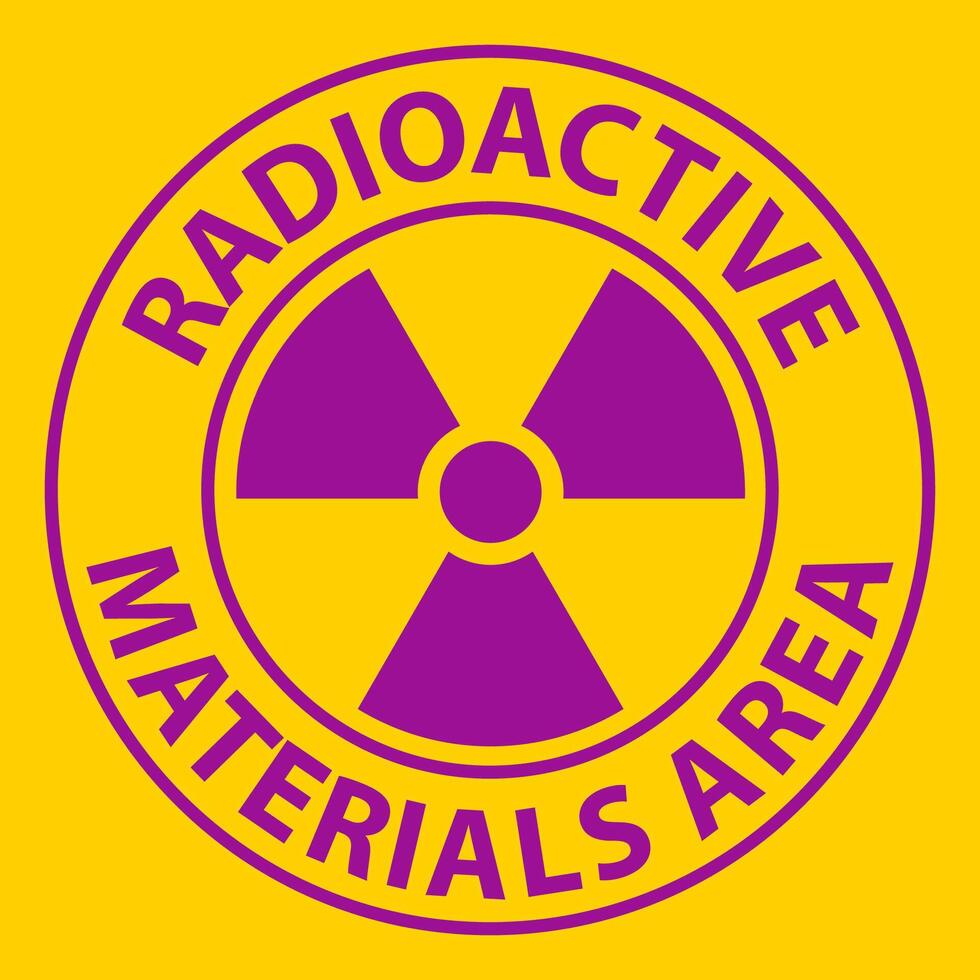 Caution Sign Radioactive Materials Area vector