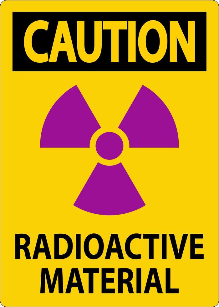 Caution Sign Radioactive Materials vector