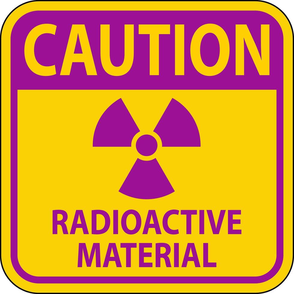 precaución firmar radioactivo materiales vector