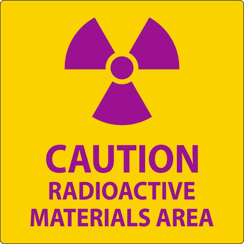 precaución firmar radioactivo materiales zona vector