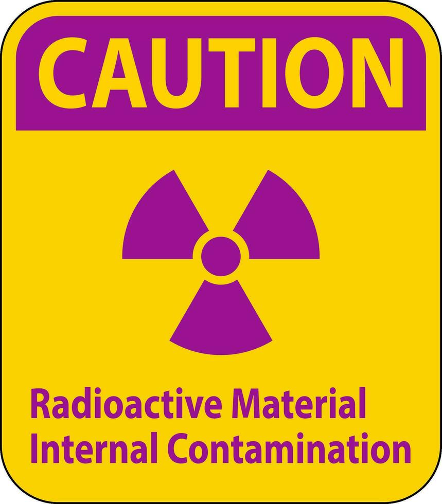 precaución radiación firmar radioactivo material interno contaminación vector