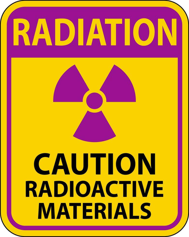 Radiation Warning Sign Caution Radioactive Materials vector