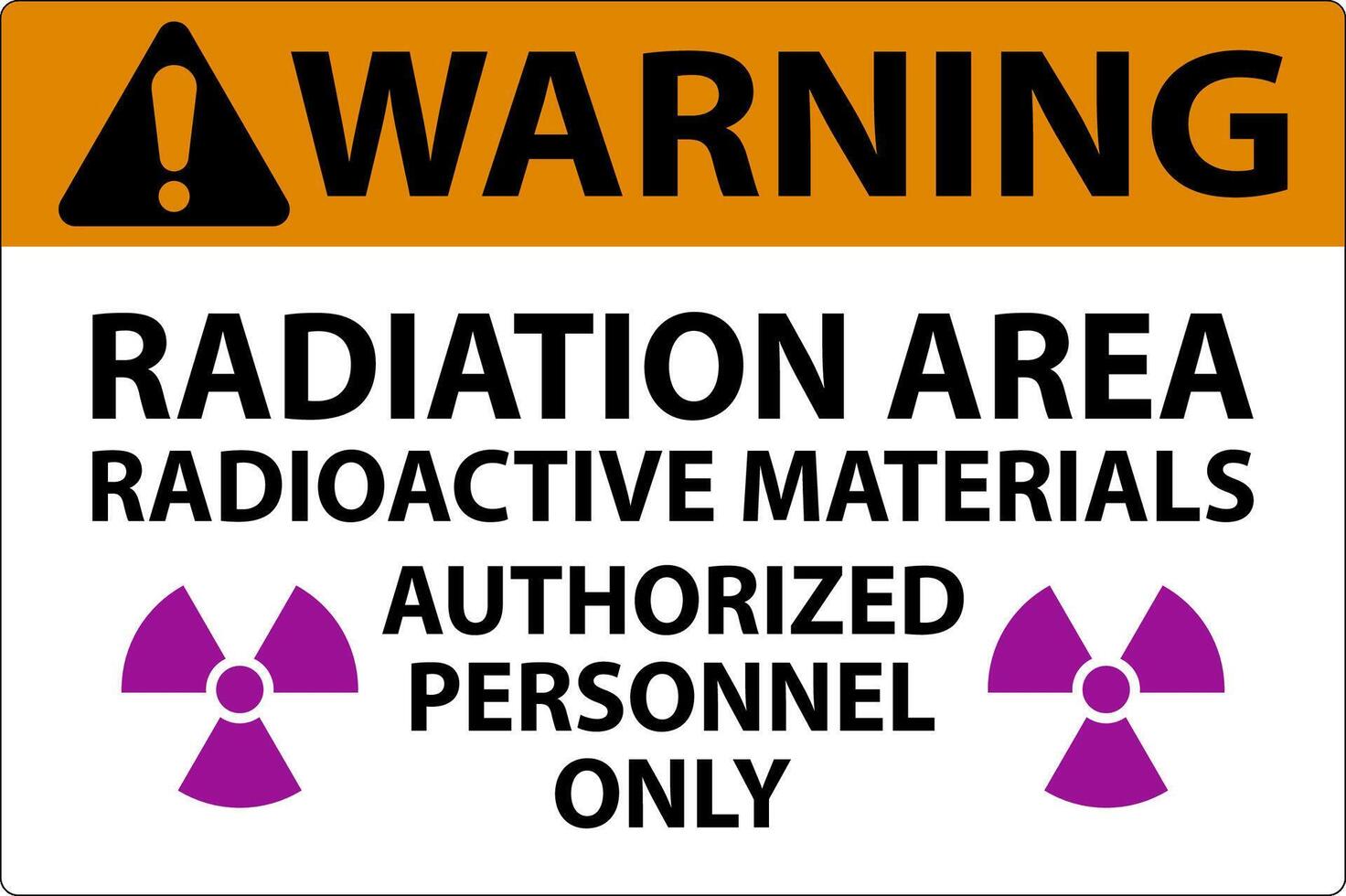 Radiation Warning Sign Caution Radiation Area, Radioactive Materials