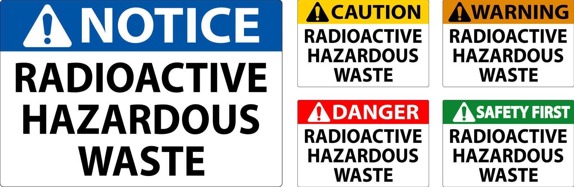 Danger Sign Radioactive Hazardous Waste vector