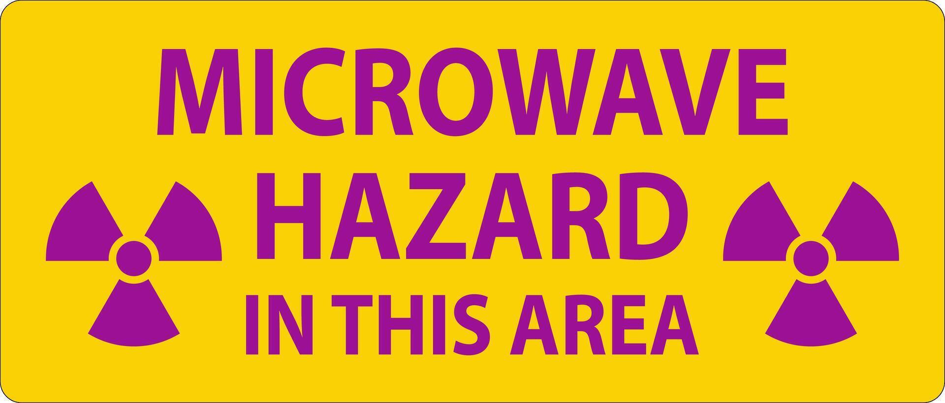 Caution Sign Microwave Hazard Area vector