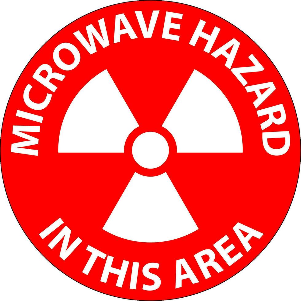 Danger Sign Microwave Hazard Area vector