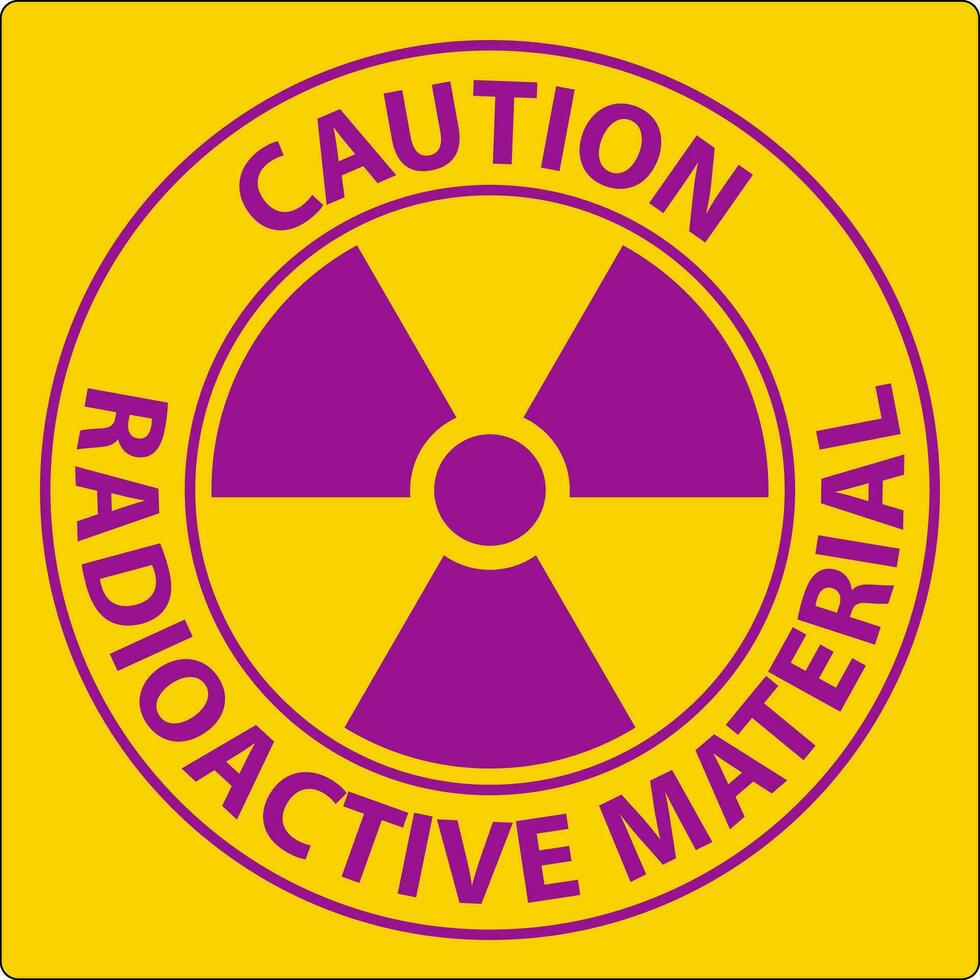 precaución radioactivo material en blanco antecedentes vector