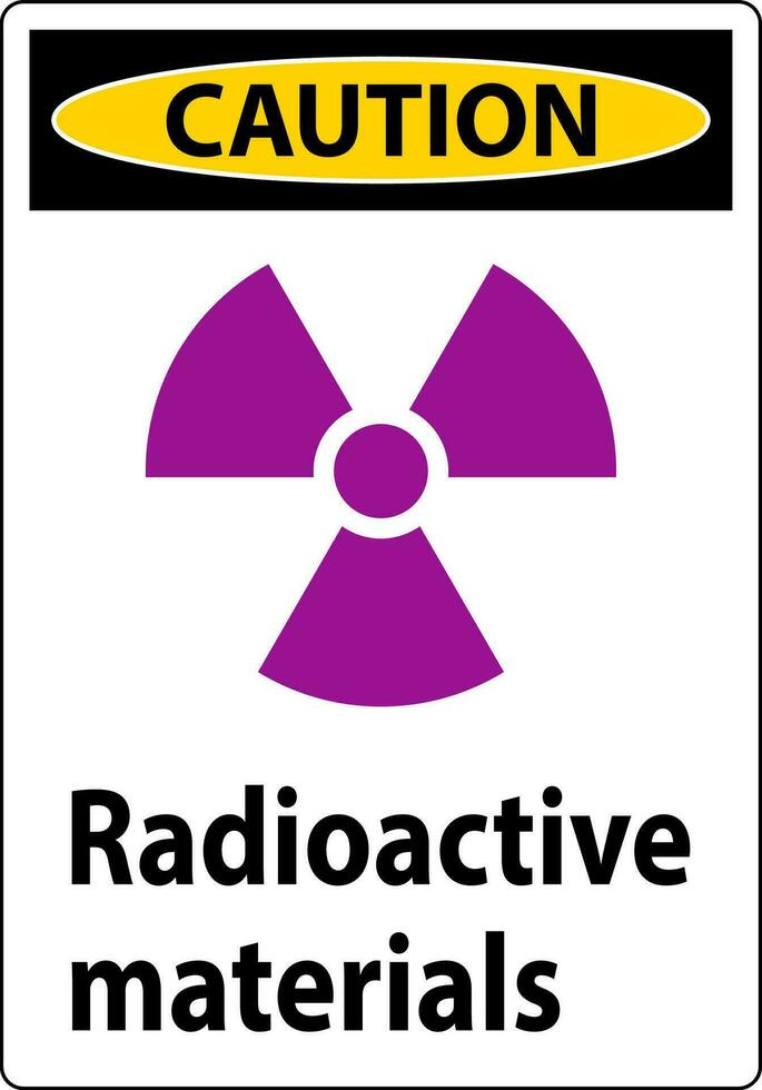 Caution Sign Radioactive Materials vector