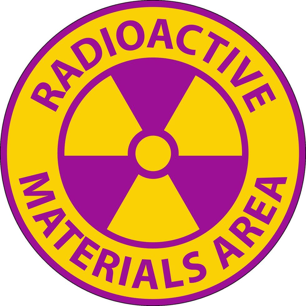 Caution Sign Radioactive Materials Area vector