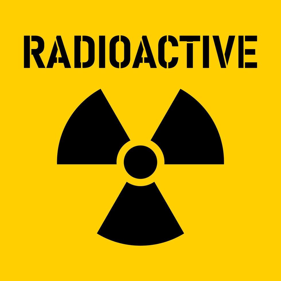 Safety Sign Radioactive On White background vector