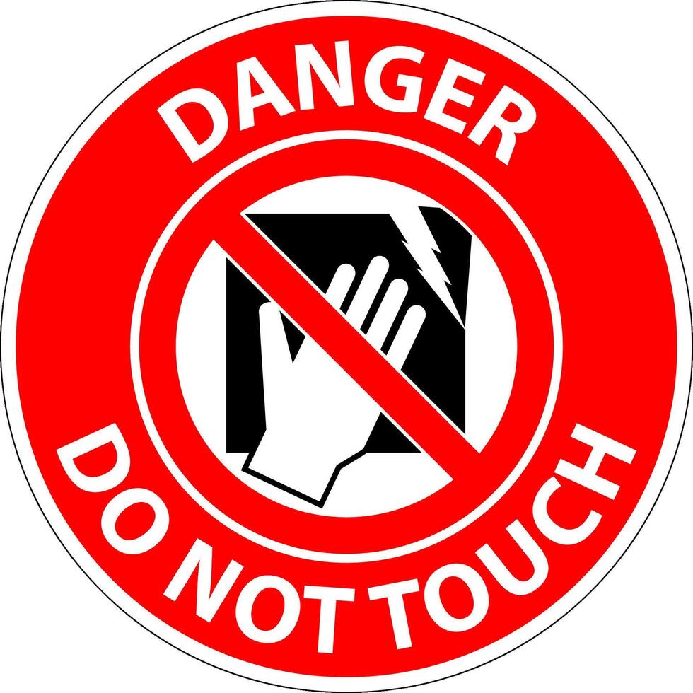 Danger Machine Sign Fragile Equipment, Do Not Touch 25731517 Vector Art at Vecteezy