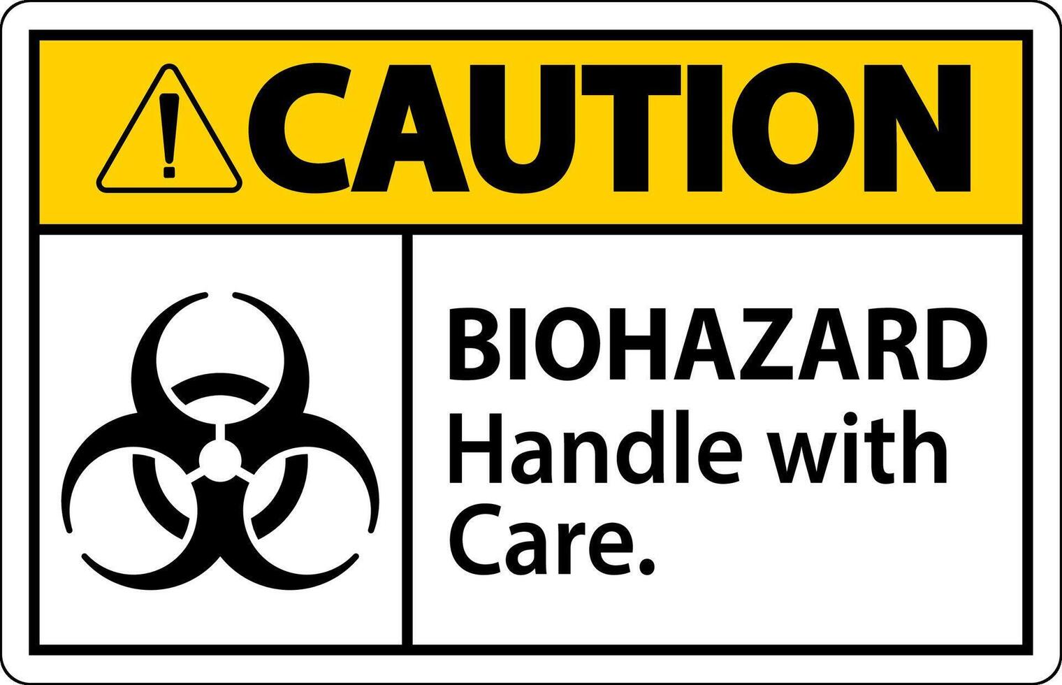 Biohazard Caution Label Biohazard, Handle With Care vector