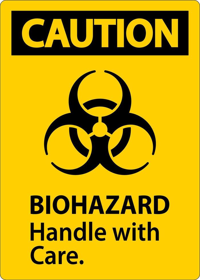 Biohazard Caution Label Biohazard, Handle With Care vector