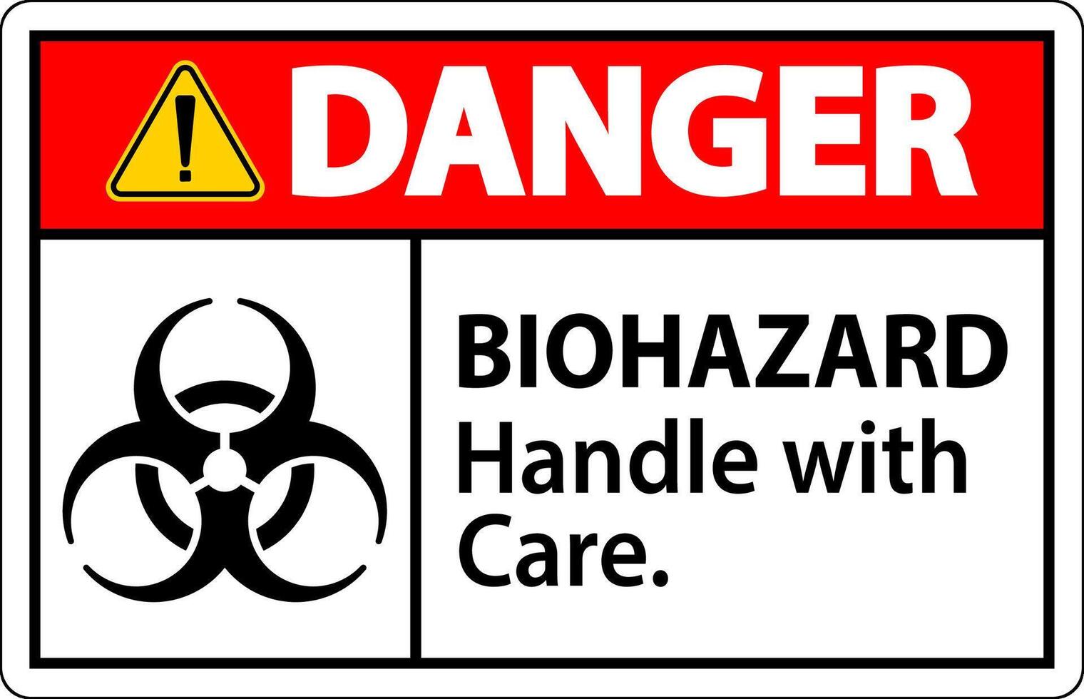 Biohazard Danger Label Biohazard, Handle With Care vector