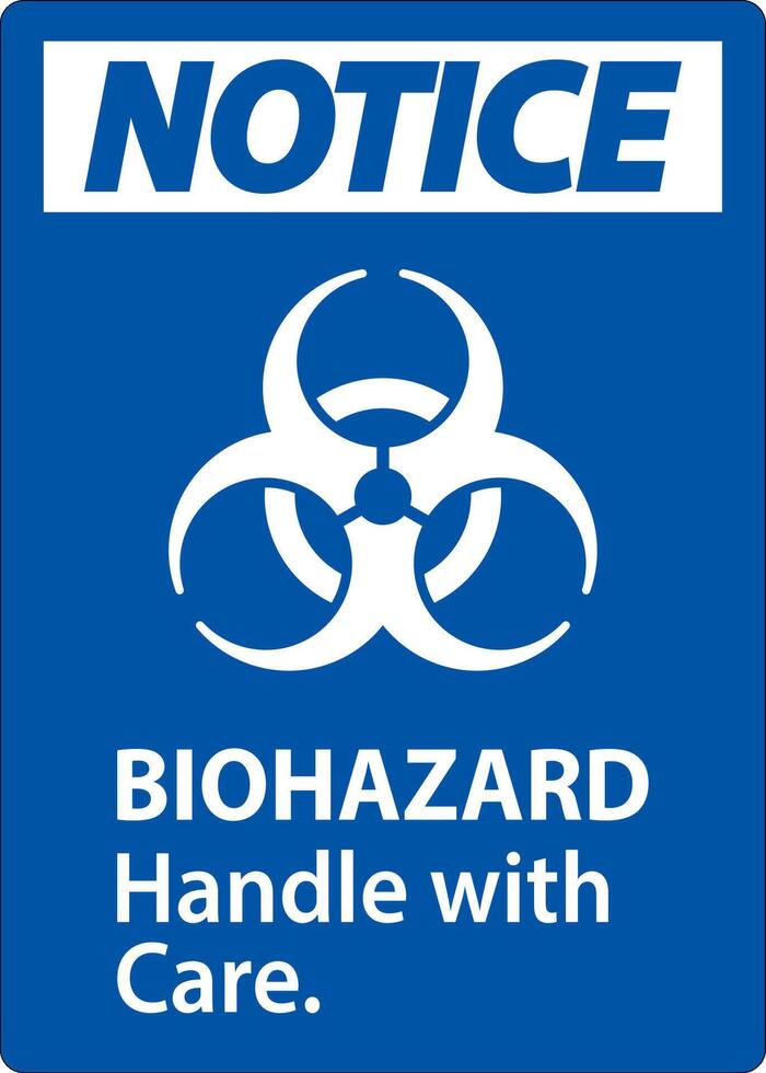 Biohazard Notice Label Biohazard, Handle With Care vector