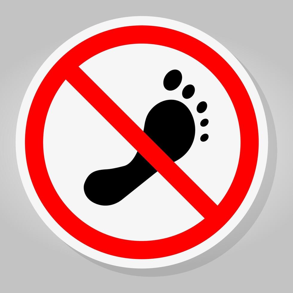 Danger Sign Do Not Stand Here On White Background vector