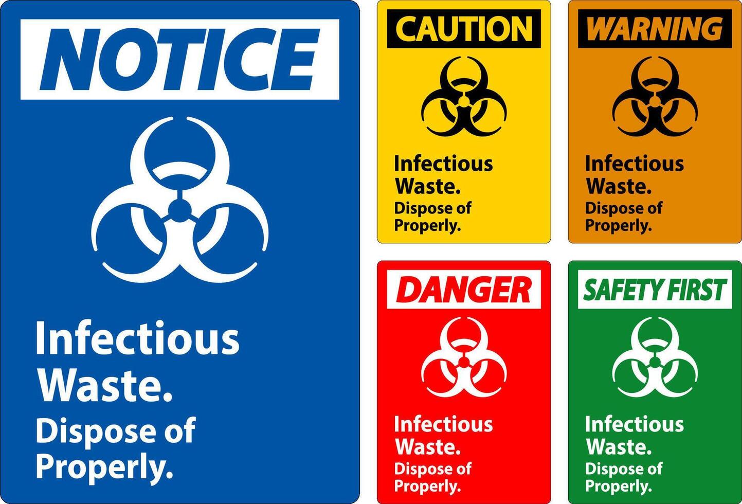 Biohazard Warning Label Infectious Waste, Dispose Of Properly 25732242