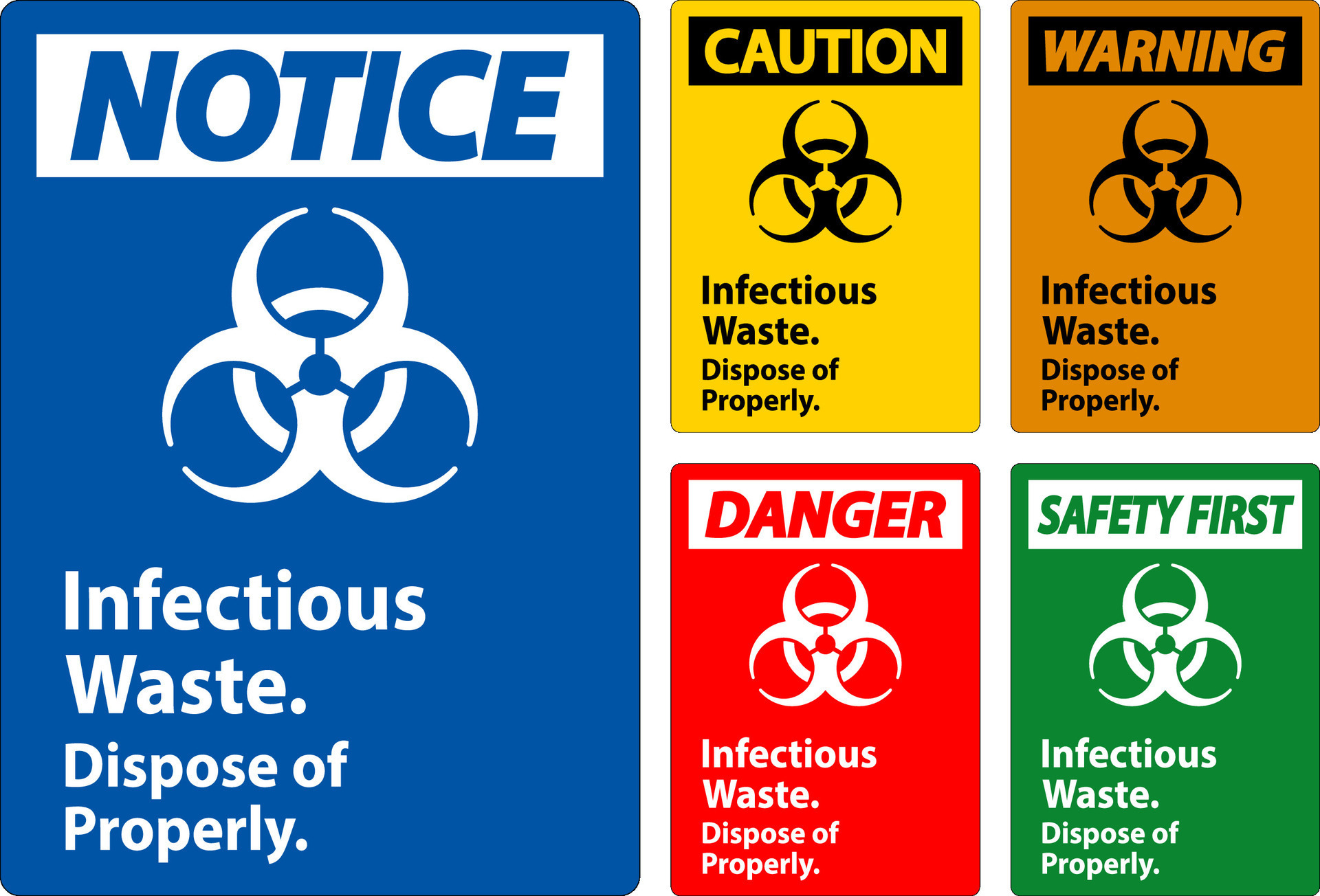 Biohazard Warning Label Infectious Waste, Dispose Of Properly 25732242