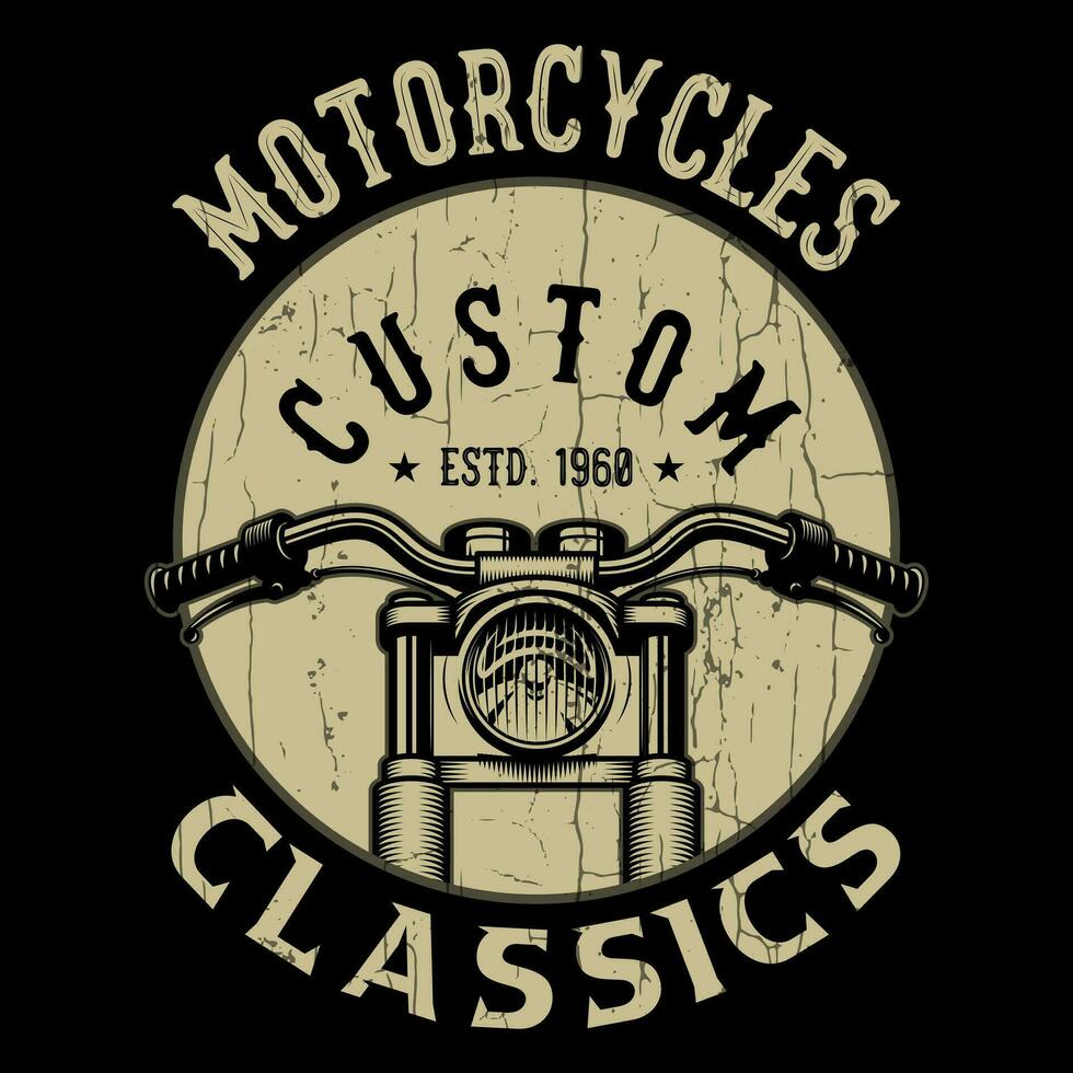 motorcycles custom estd 1960 classics, Motorcycle t-shirt design, Custom Motorcycle t-shirt design vector