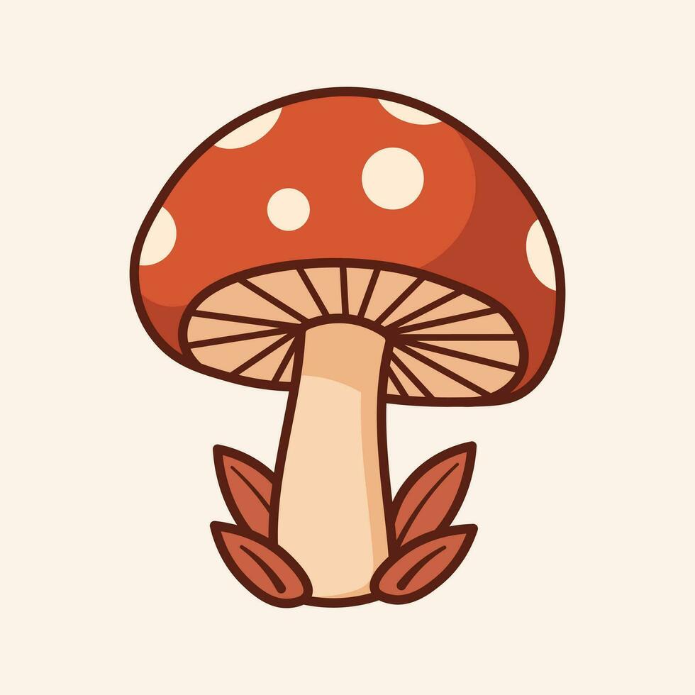 mushroom cartoon vector illustration