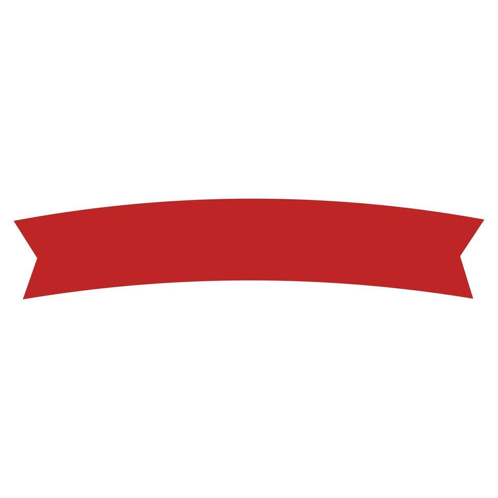 Ribbon banner flat icon. Vector red sign. Isolated red symbol illustration.
