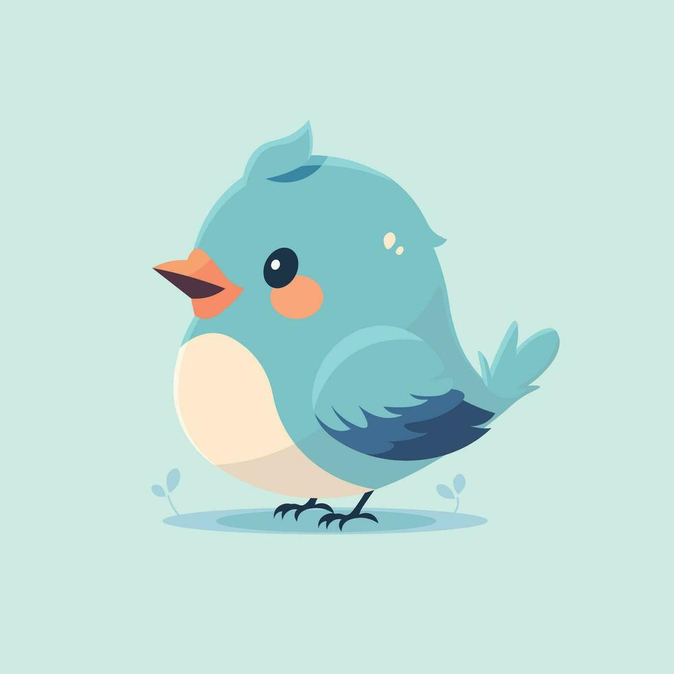 Cute bird cartoon vector illustration