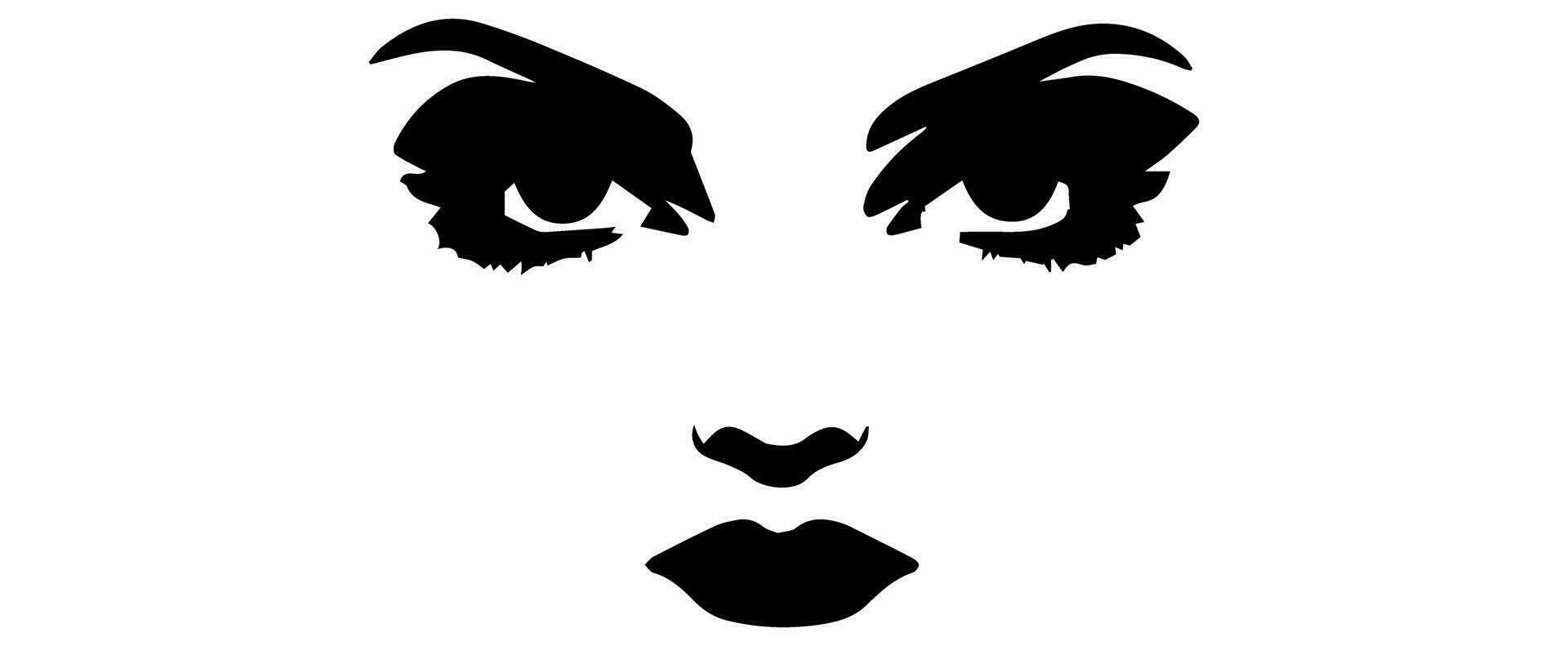 pair of eyes with eyebrows eyelashes vector graphic resources
