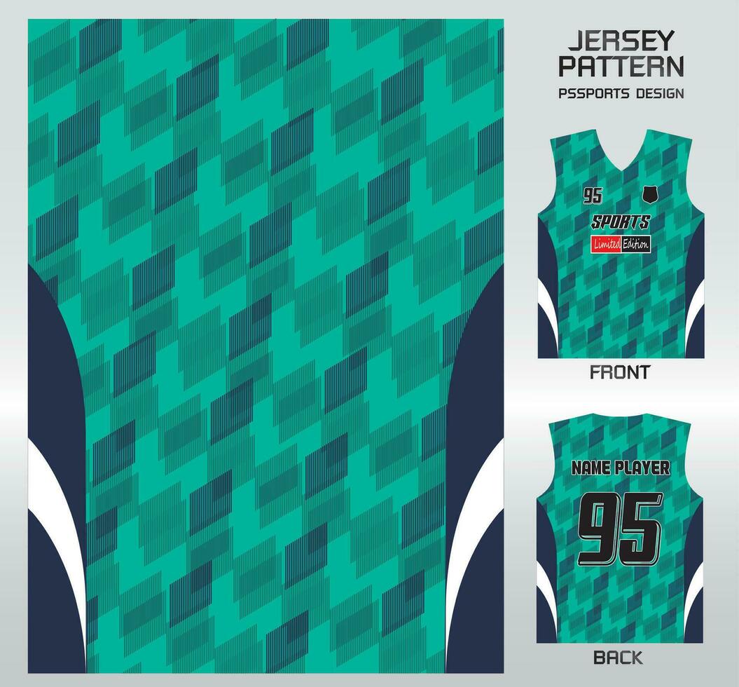 Pattern vector sports shirt background image.Scottish green fabric pattern design, illustration, textile background for sports t-shirt, football jersey shirt