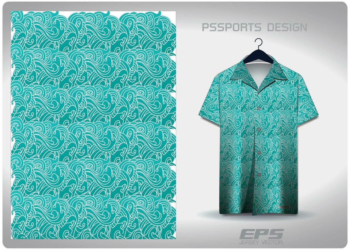 Patterned Hawaiian shirt vector background image For making backgrounds