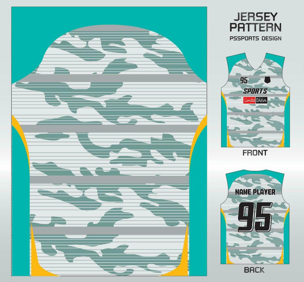 Pattern vector sports shirt background image.Green camouflage in the fence pattern design, illustration, textile background for sports t-shirt, football jersey shirt