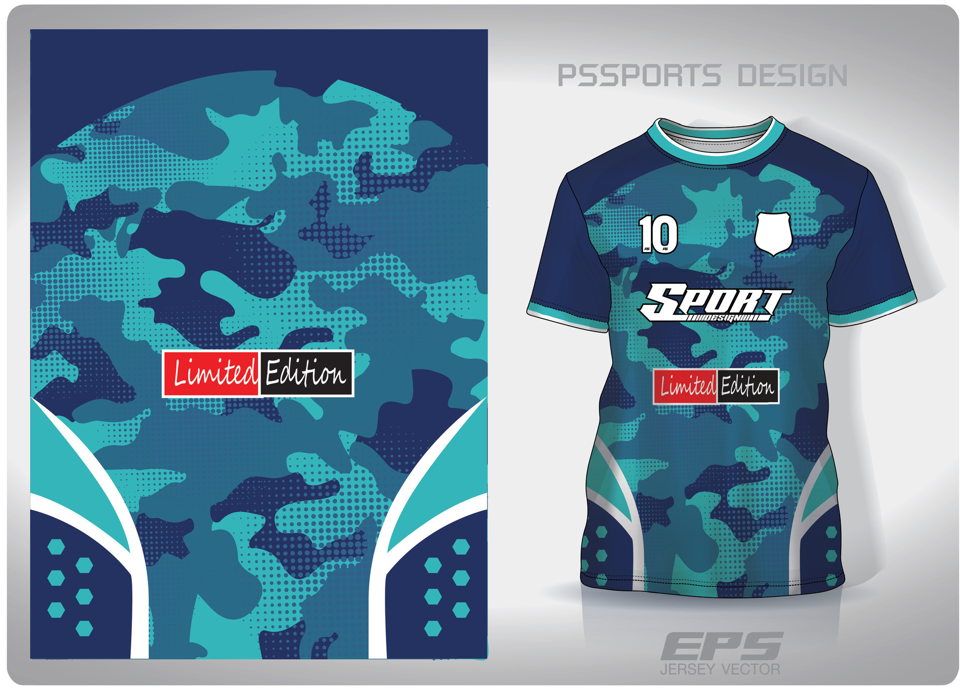 Vector sports shirt background image.Mint green camouflage