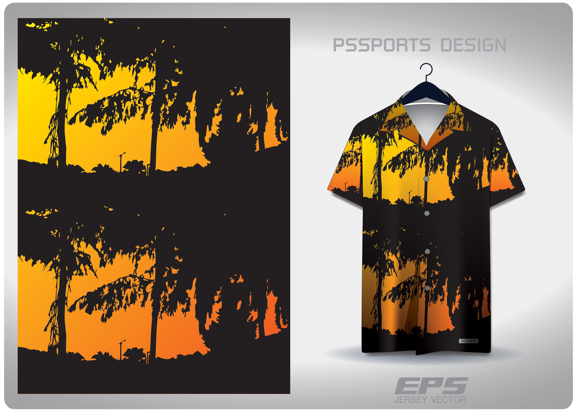 Vector hawaiian shirt background image.morning tree shadow pattern